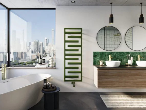 Zehnder_RAD_Tetris-HY_ValveTypeD_150-50_Olivegreen_bathroom_City_RGB-1024x768